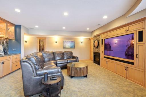 Movie watching is perfect in this family room!
