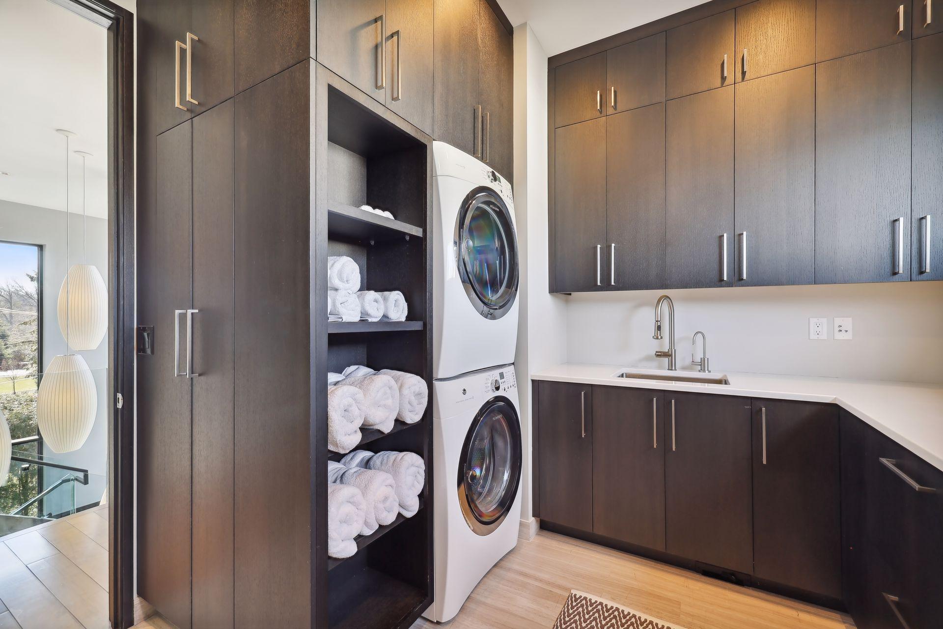 Laundry on upper level