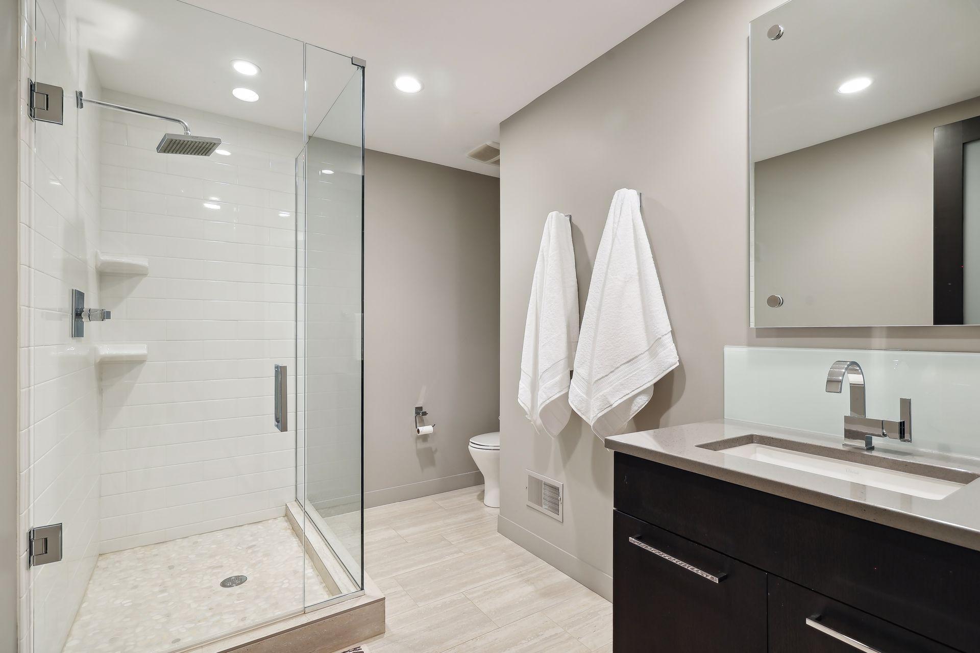 Lower level 3/4 bath