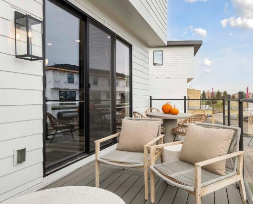 Enjoy the summer months outside on your spacious maintenance free deck!