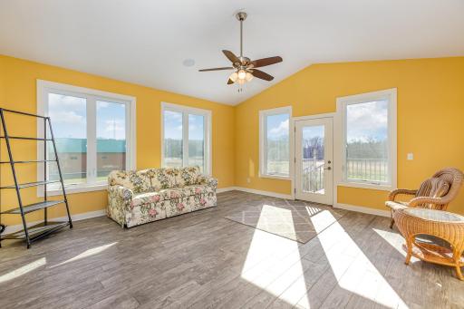 A sunroom, yoga studio, or home office with just the right amount of afternoon sun.