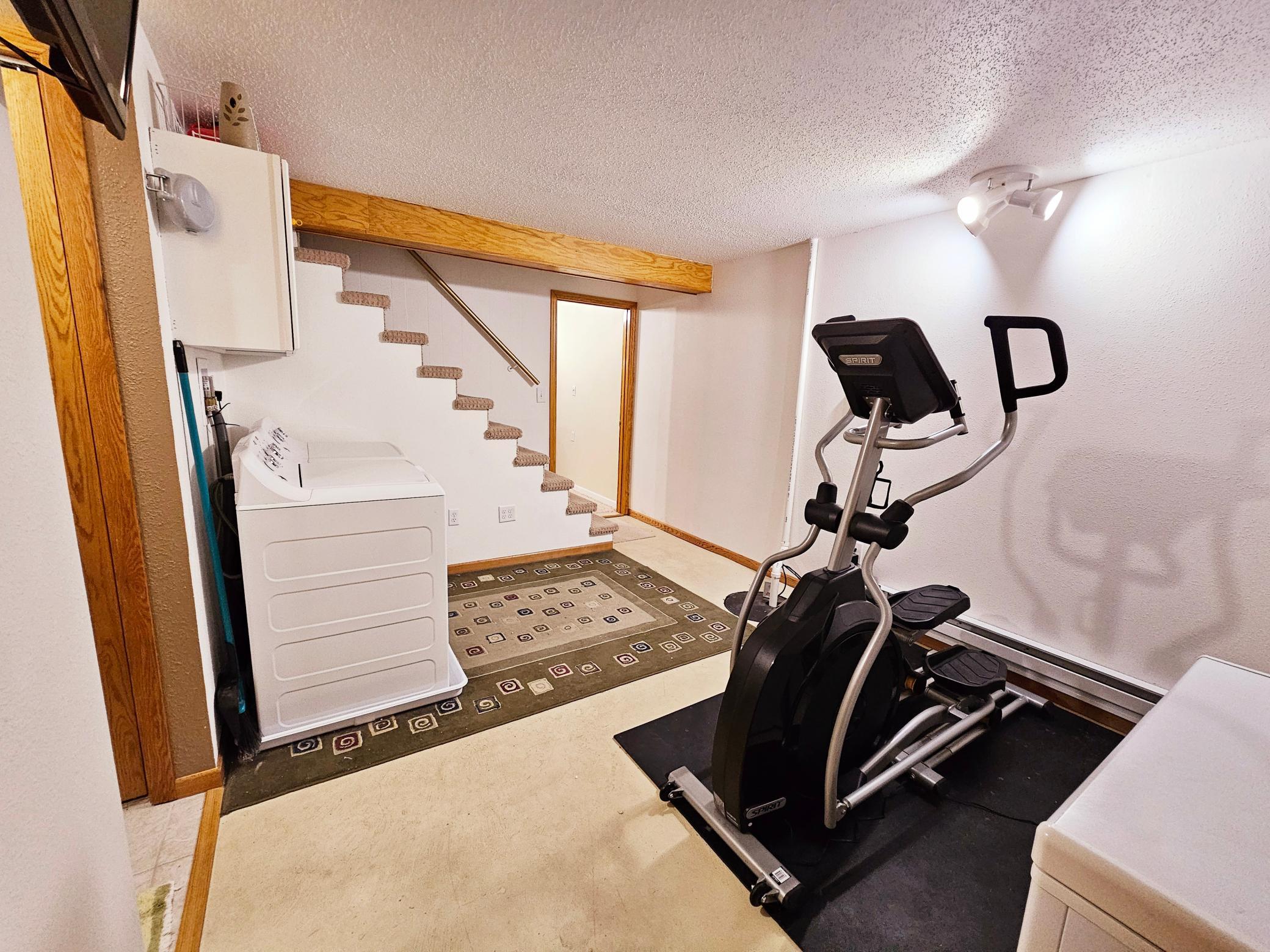 laundry/exercise area
