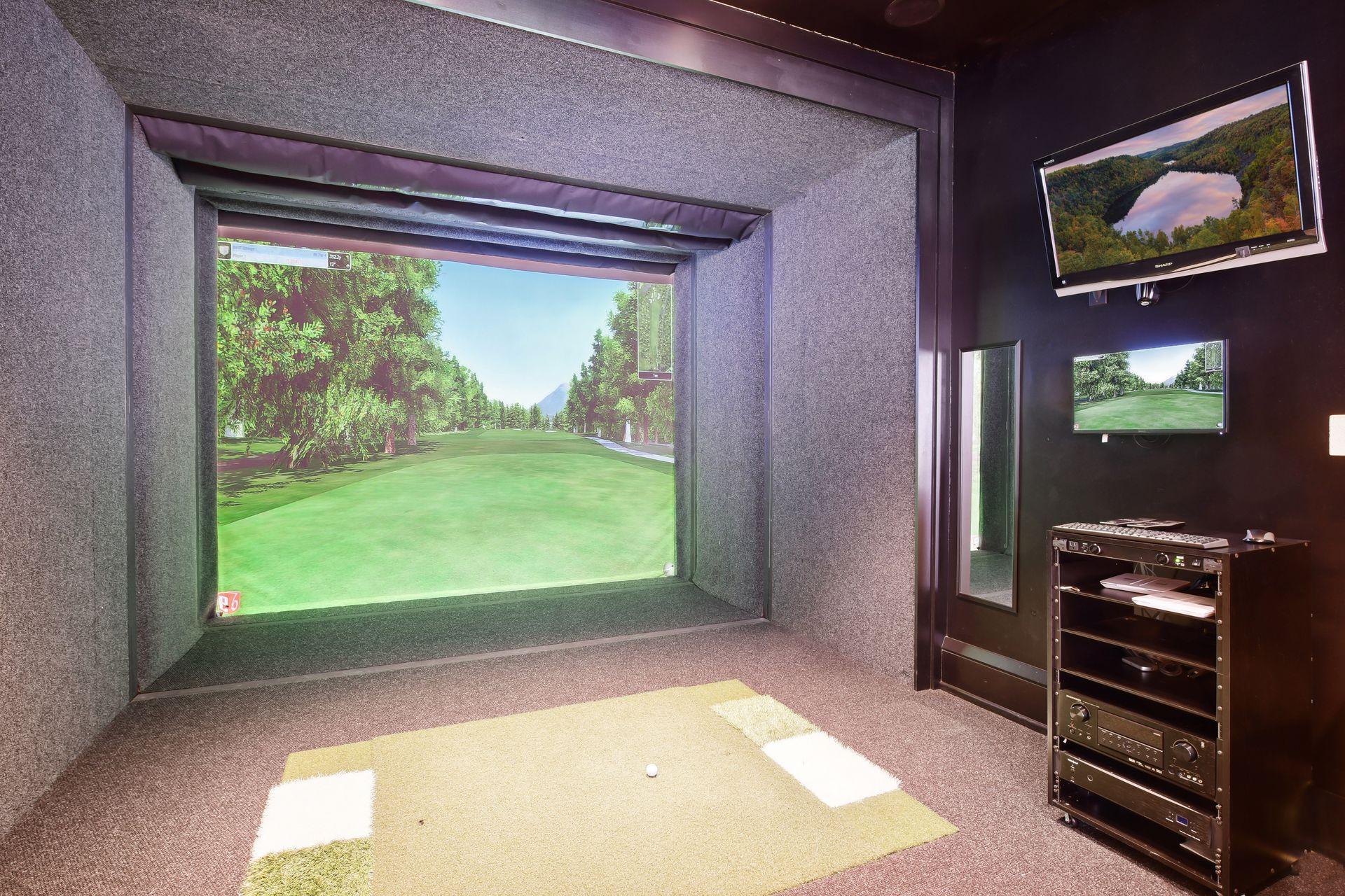 Golf simulator area