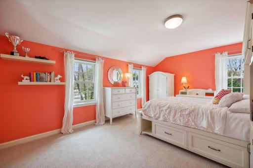 3rd bedroom features a walk-in closet and fun sewing/reading nook.