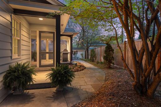 Beautifully landscaped and lighted paths around the home.