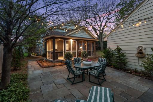 Fabulous bluestone patio is the perfect space for outdoor dining and lounging.