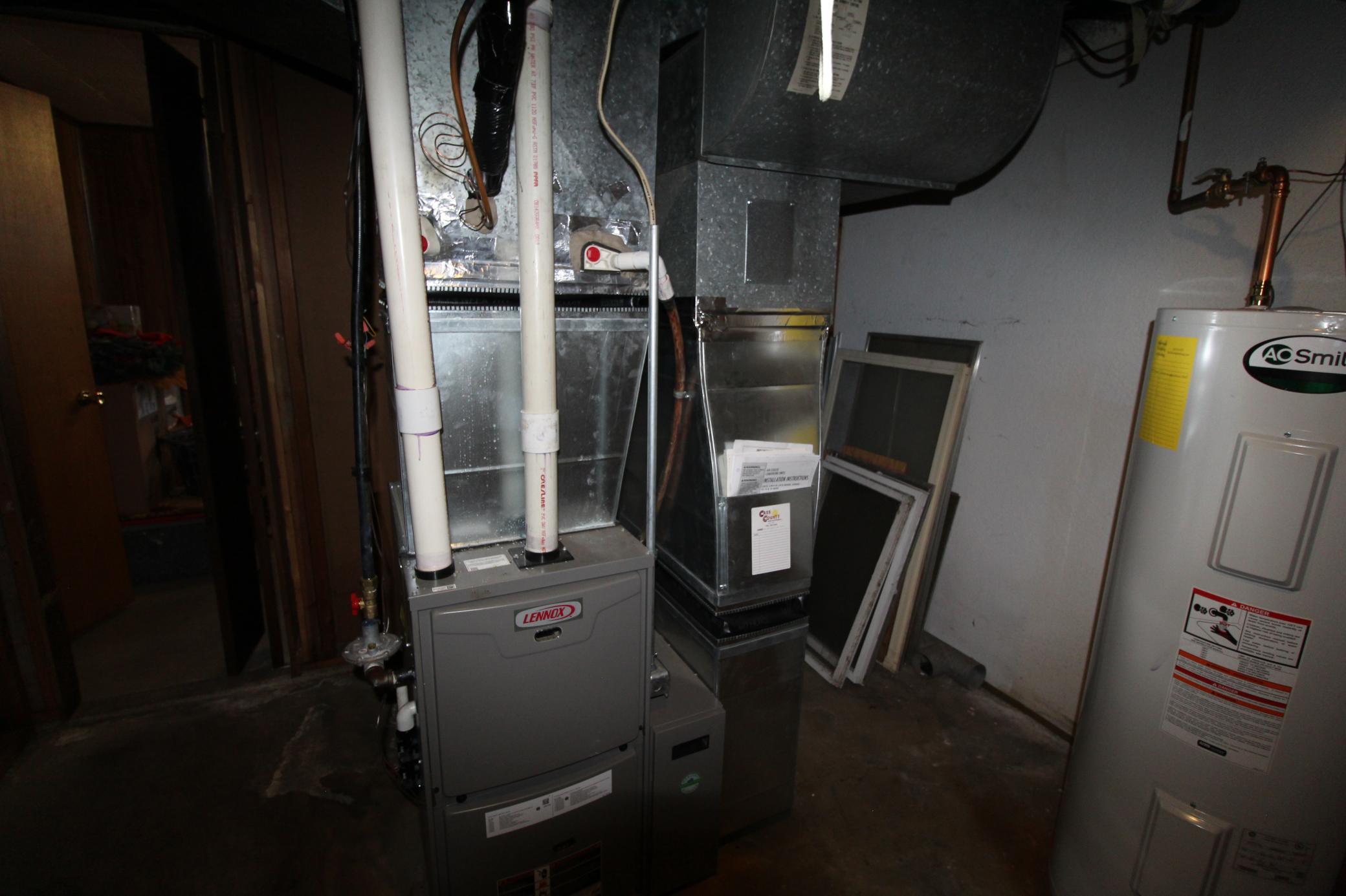 Lennox furnace and AO Smith hot water heater 50 gallon