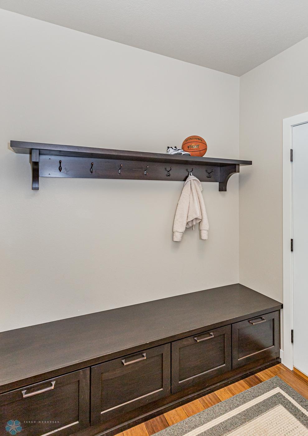 Laundry/Back Entry | Convenient drop zone, with hooks & drawers.