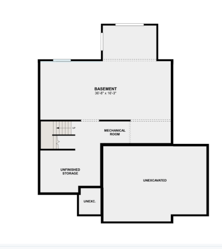 Lower Level Floorplan - Picture rendering for illustrative purposes only