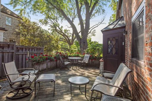 Delightful side yard patio space. Perfect for grilling and chilling!