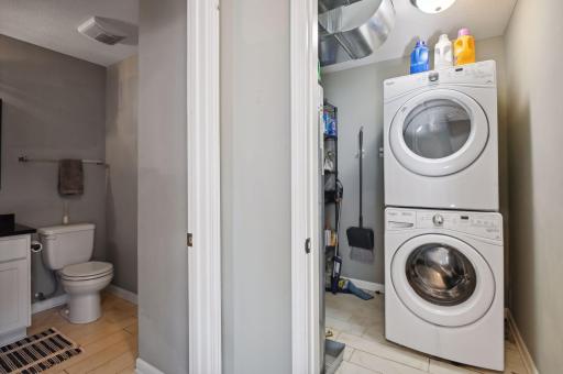 Separate in-unit laundry and mechanicals!