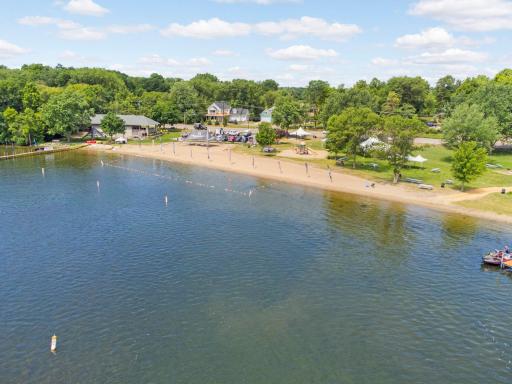A beautiful beach on Lake Minnetonka just steps from your home!