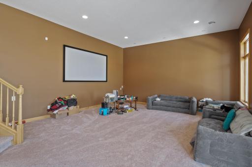 Alternate view of the lower level family room.