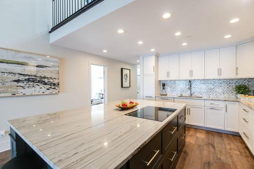 Custom cabinets with pull out pantry and soft close drawers and doors