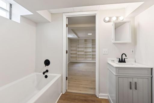 Full bathroom includes a new tub, updated vanity, and more!