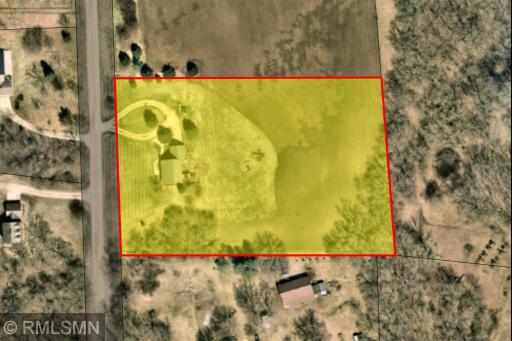 County aerial highlighting the 3.54 Acres!