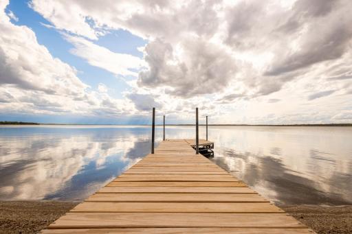 The property comes with a dock; the west Facing sunsets are spectacular! There are dining options on the water; some of the favorites are Lakeside Chop house, the Minnewaska house, & Water's Edge to name a few.