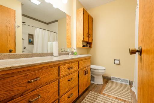 The upper 3/4 Bath was updated in 2023 with Onyx counter top & shower, new sink, faucet and toilet. Also included in the update is the LVP flooring