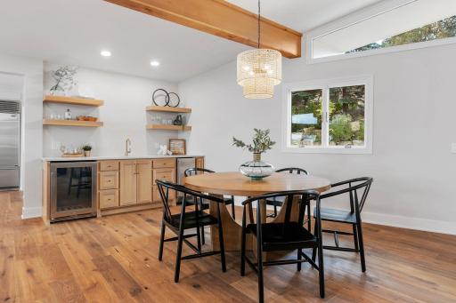 White oak engineered hardwood flooring throughout