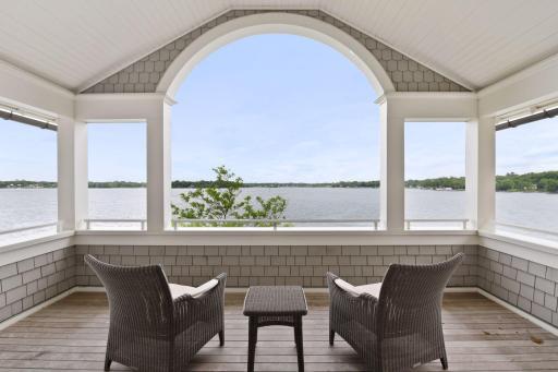 Spectacular views of Wayzata Bay from the primary suite private porch!