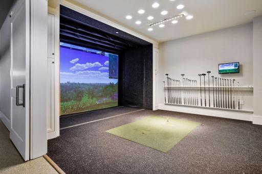 How about a round of golf in the simulator (complete with built-in golf club storage)?