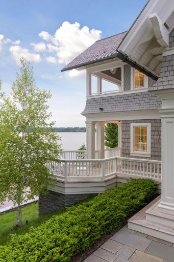 Enjoy one of the many covered porches, or one of four octagonal “knuckle” decks.
