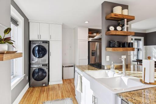 In-unit laundry was added in 2019, as well as a custom California Closet cabinet