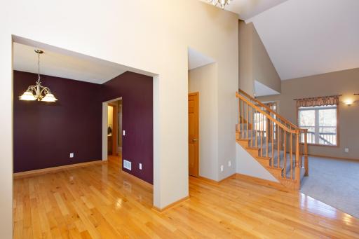 The hardwood floors flow nicely from the foyer into the dining room, hallway and kitchen.