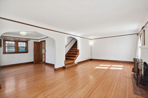 Gleaming hardwood floors