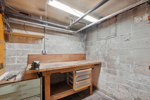 Lower level workshop area