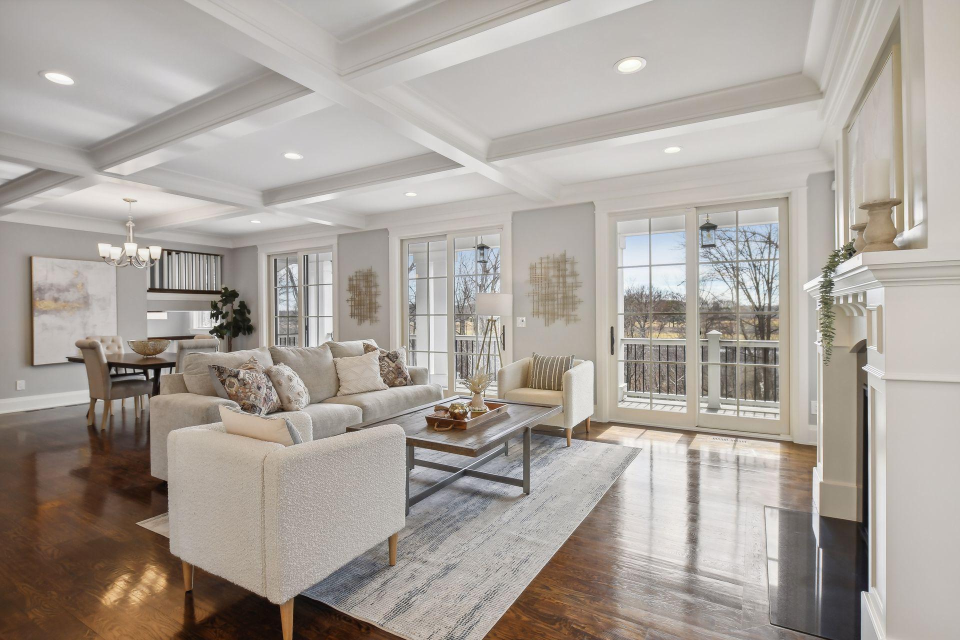 Patio Doors go out to Covered Porch