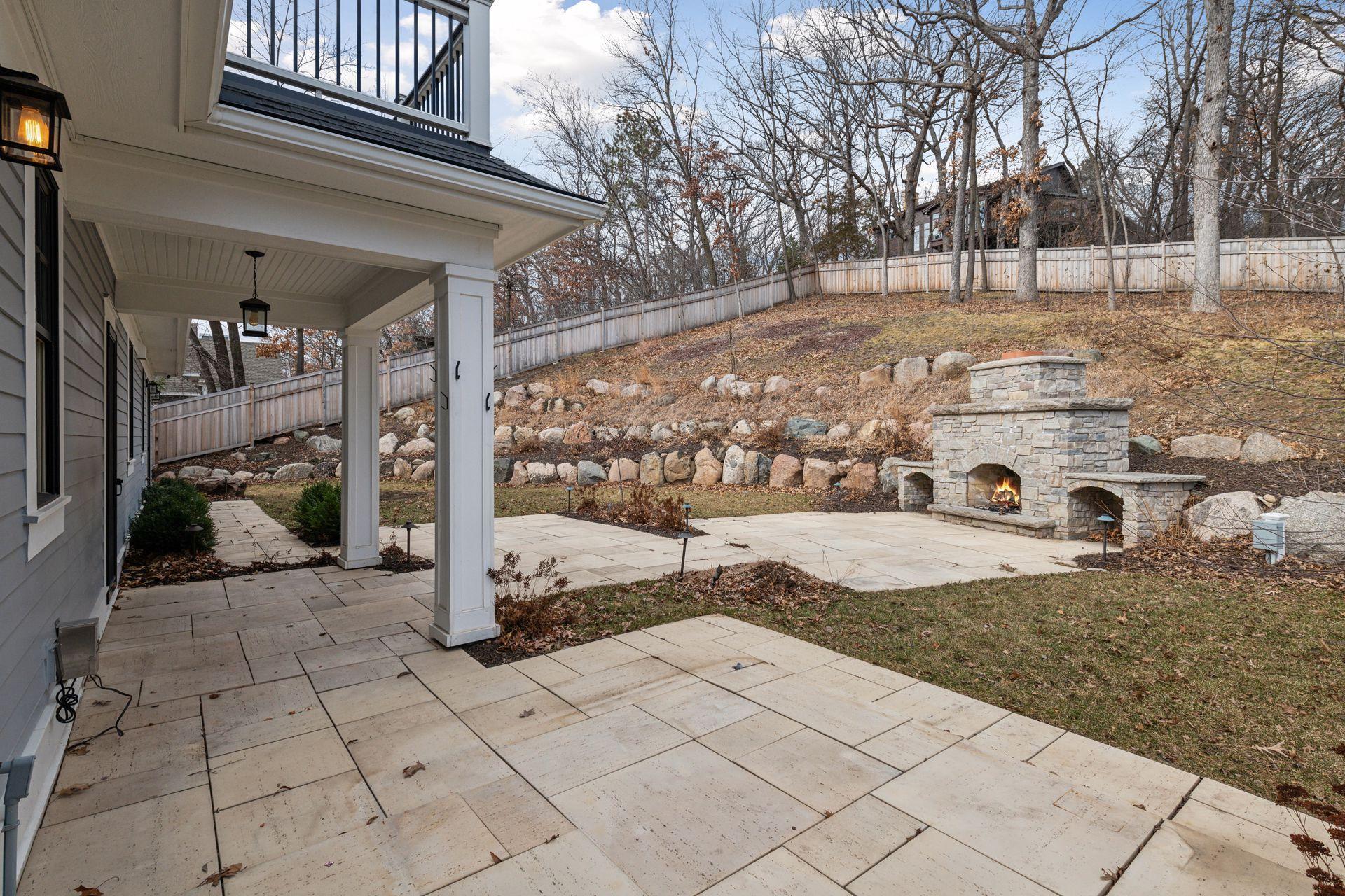 Custom Fireplace and Patio