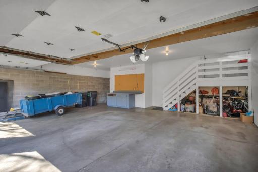 Oversized and functional! Whether your entering the main level or the lower level, your garage awaits!