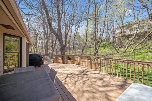 Your deck will acoomodate dining, an outside sectional, gas bonfire pit, grilling!
