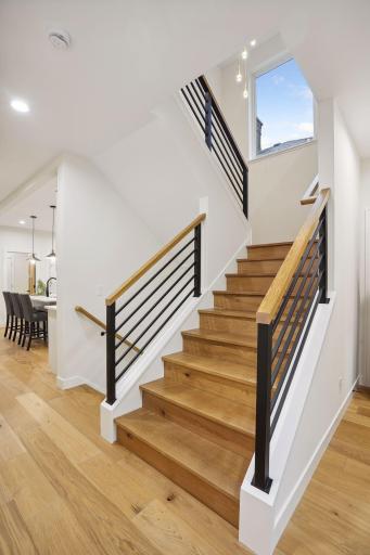 Model Home showing optional hardwood staircase upgrade