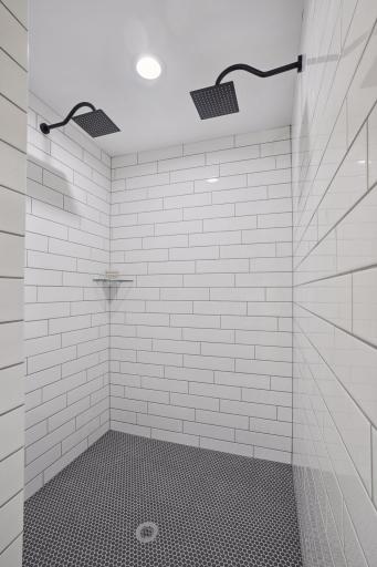 Model with optional double shower upgrade