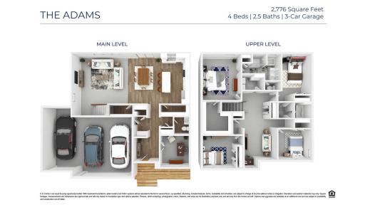 Example of staged floor plan. Selections to vary.