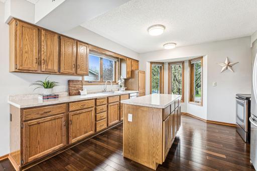 Plenty of counter top and cabinet space as well as stainless steel appliances for all your cooking needs.