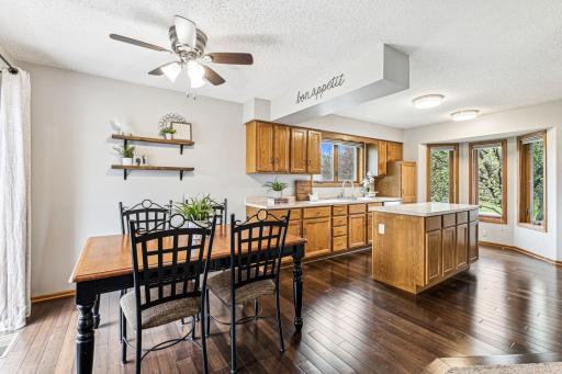 Meals will be a breeze with the convenience of the open layout from kitchen to dining.