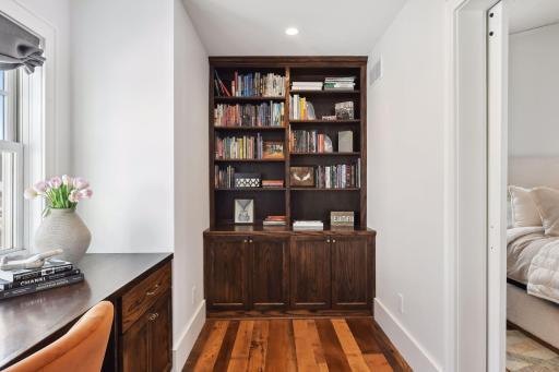Office tucked away in primary suite