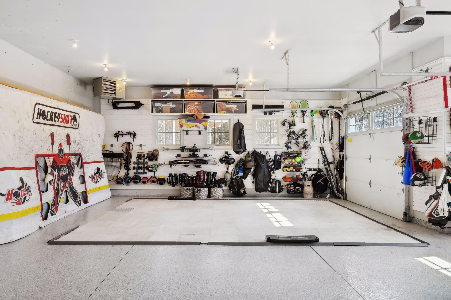 Garage-Epoxy Flooring, Sat Wall and Storage added