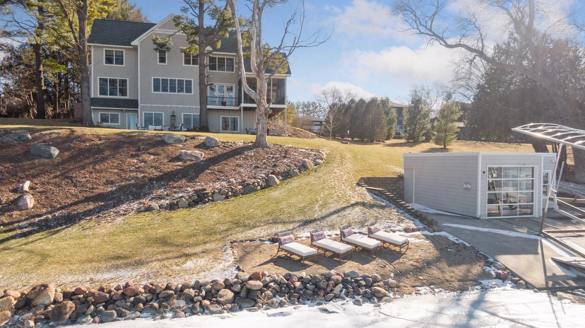 185 Feet West Facing RipRap Shoreline.