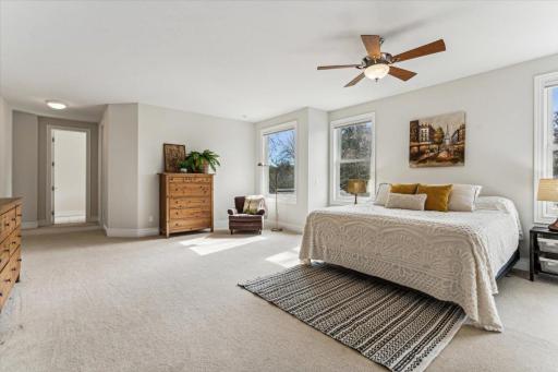 Relax and Retreat to the Owner's Suite with Spa-like features, perfect blend of Elegance and Comfort.