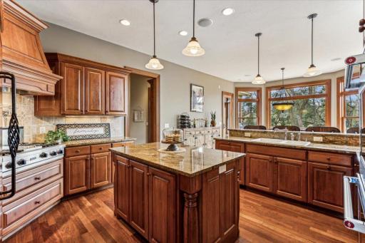 The Gourmet Kitchen, which features high end stainless steel appliances including double ovens, is sure to please the Chef!