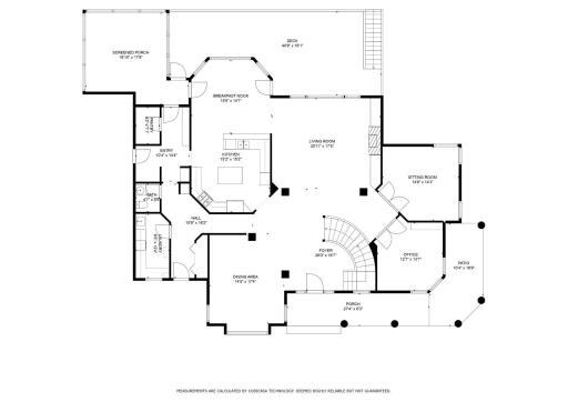 Main Level Floor Plan 650 Hidden Creek Trail