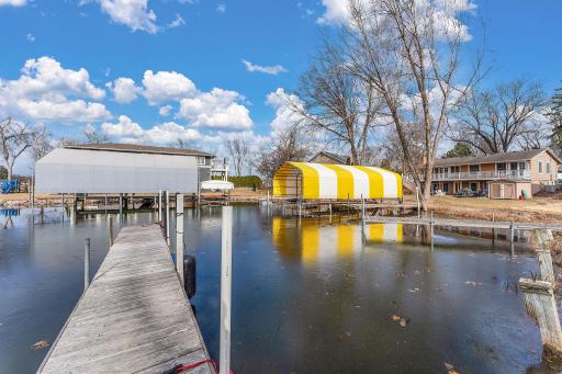 Two private docks on Lake Minnetonka with direct access from your backyard