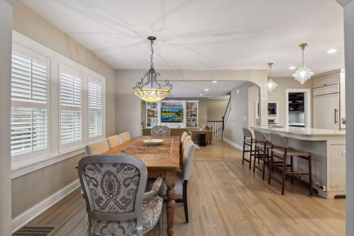 Informal dining room space off of the kitchen - tons of room for entertaining friends & family