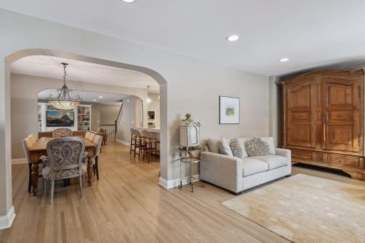 Such a quaint, lovely living room space as you walk in the front door. Floors have been recently refinished too.