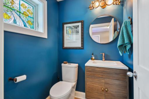Recently updated 1/2 bathroom on the main level