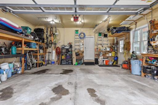 Recently added a heater to the garage!!! Lots of storage space! Awesome attached over-sized 2 car garage with additional off-street parking spot